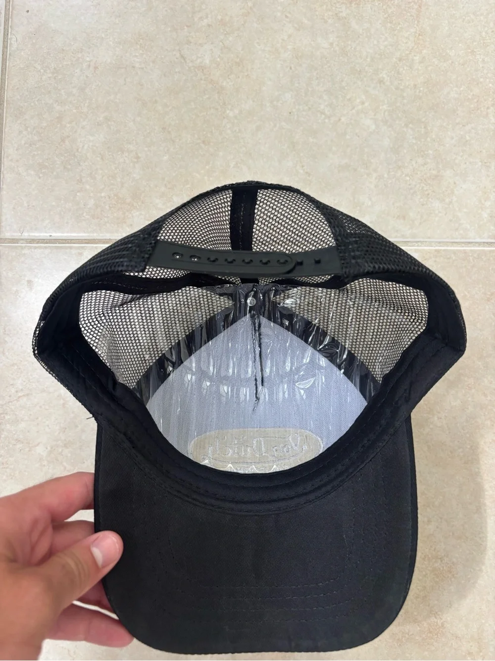 Von Dutch style Black Trucker Cap with White Logo